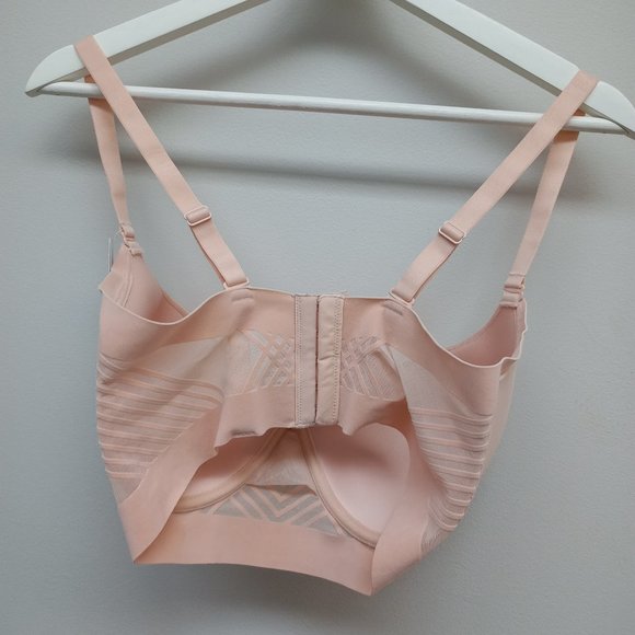 Nancy Ganz Longline Contour Bra, Barely Nude, 34DD - Picture 3 of 5